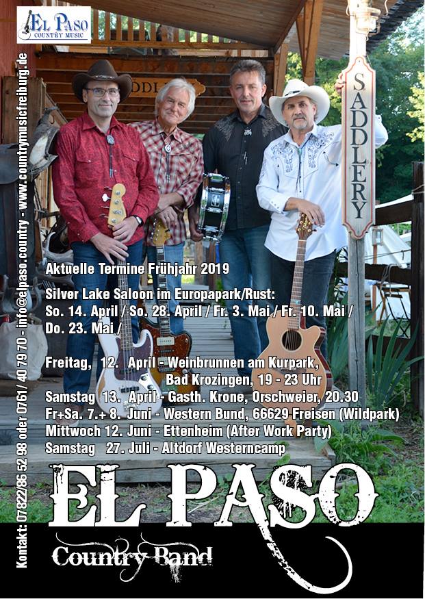 El Paso Country Band Termine Frühjahr 2019